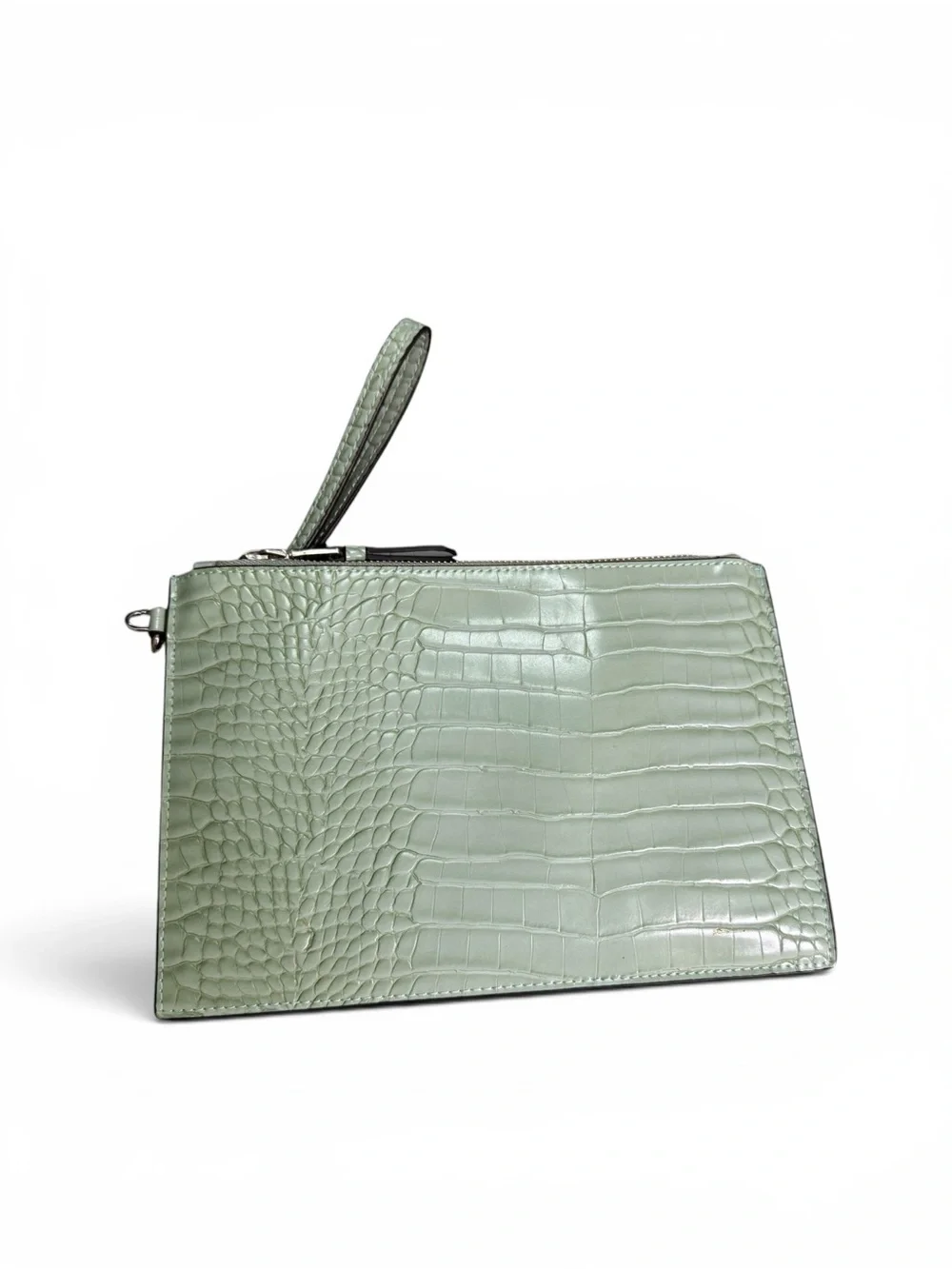 Wristlet INC International Concepts Croc-Embossed/Light Sage
